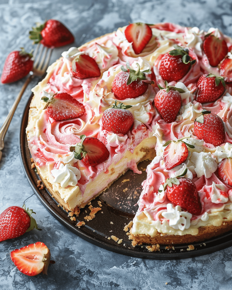 Strawberry Cheesecake Dump Cake