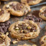 Pistachio Chocolate Chunk Olive Oil Cookies
