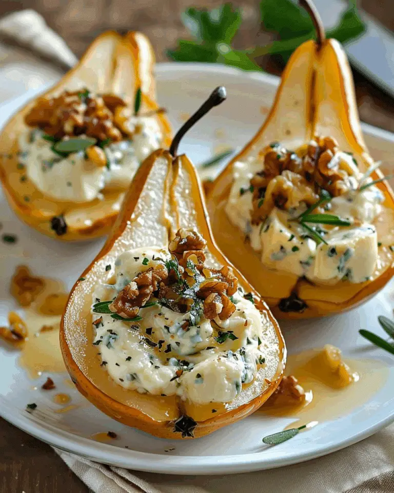 Elegant Blue Cheese Stuffed Pears