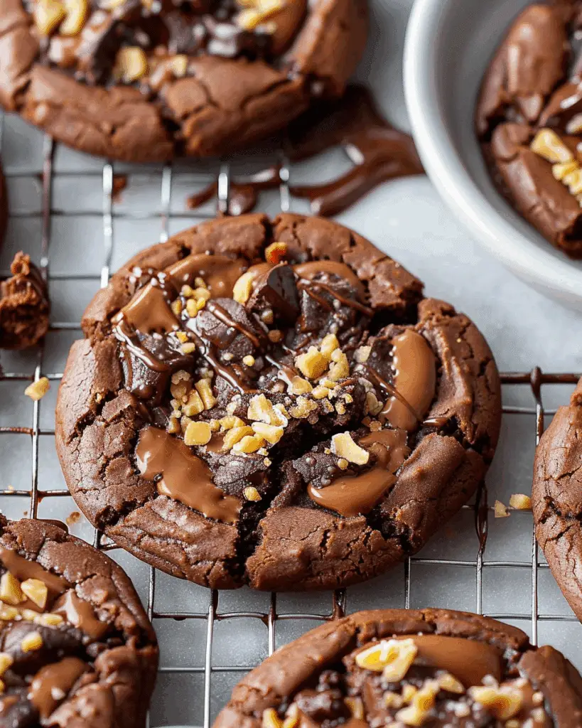 Chocolate Turtle Cookies