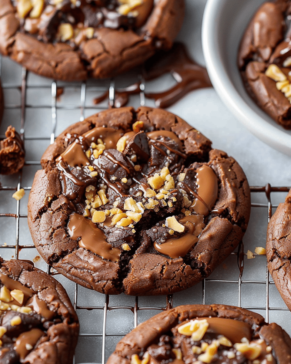 Chocolate Turtle Cookies
