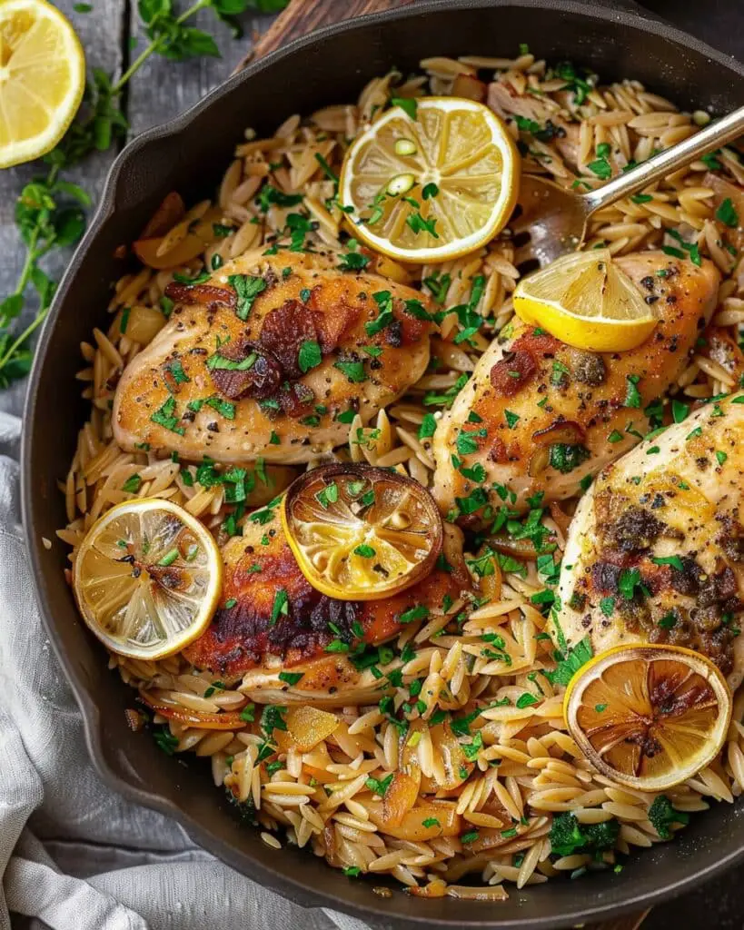 Chicken Piccata Orzo