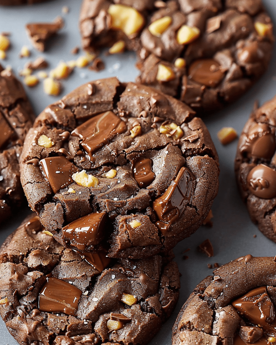 Chocolate Turtle Cookies