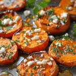 Roasted Sweet Potato Rounds with Honey & Feta