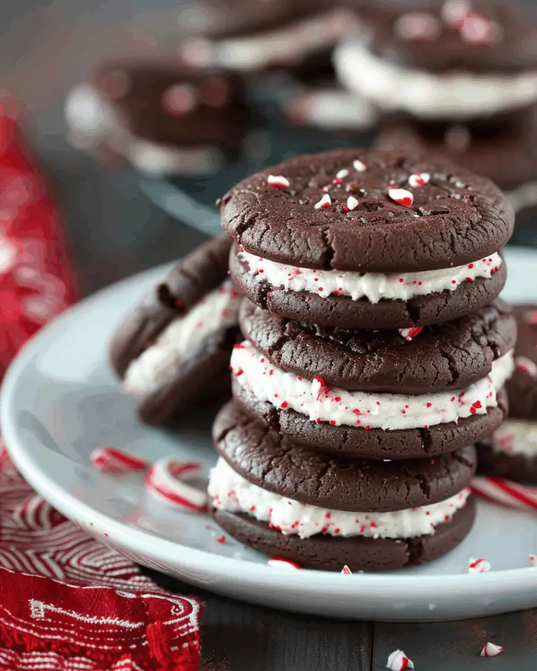 Chocolate Peppermint Sandwich Cookies