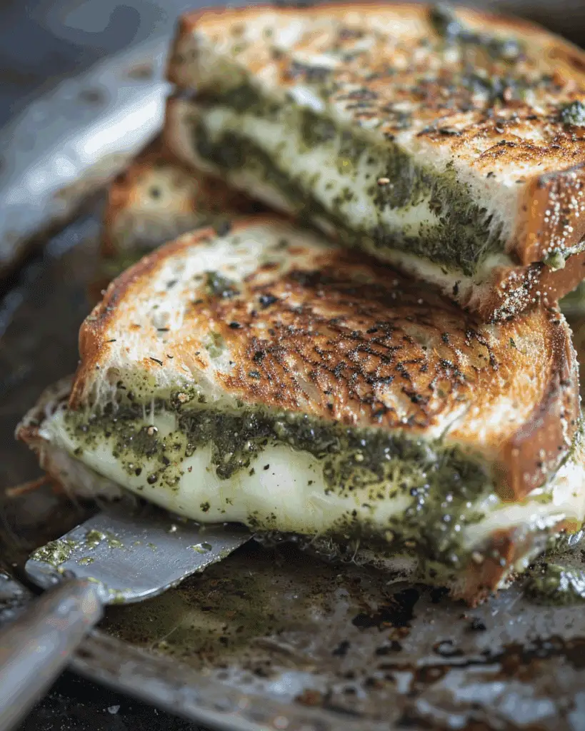 Best Pesto Grilled Cheese