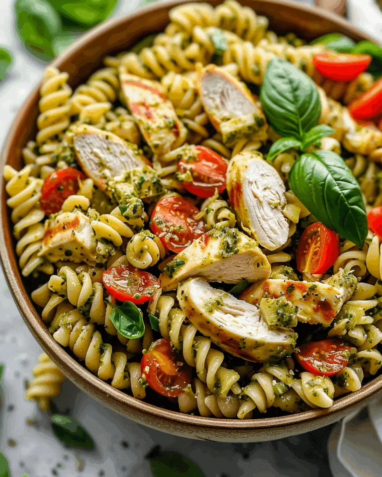 Easy Chicken Pesto Pasta Salad
