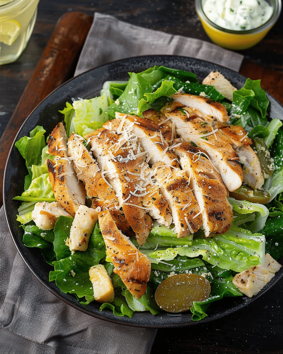 Low Carb Caesar Salad with Chicken