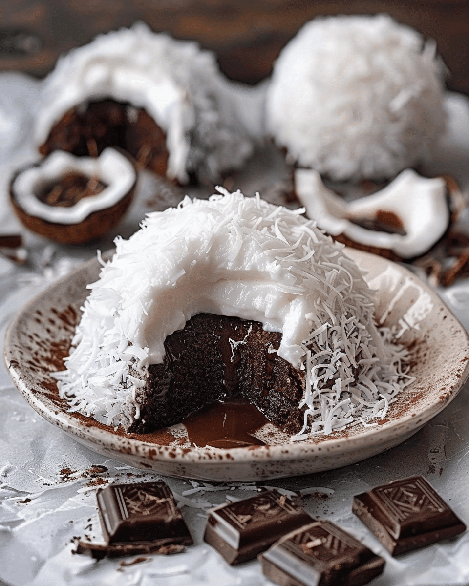 Coconut Dome with Chocolate