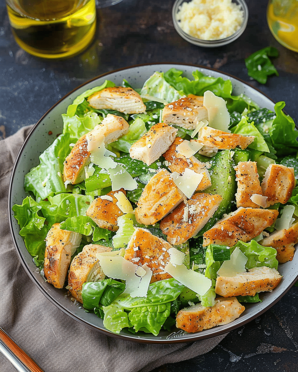 Low Carb Caesar Salad with Chicken