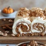 Creamy Pumpkin Spice Roll Cake
