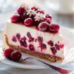 Cranberry White Chocolate Cheesecake
