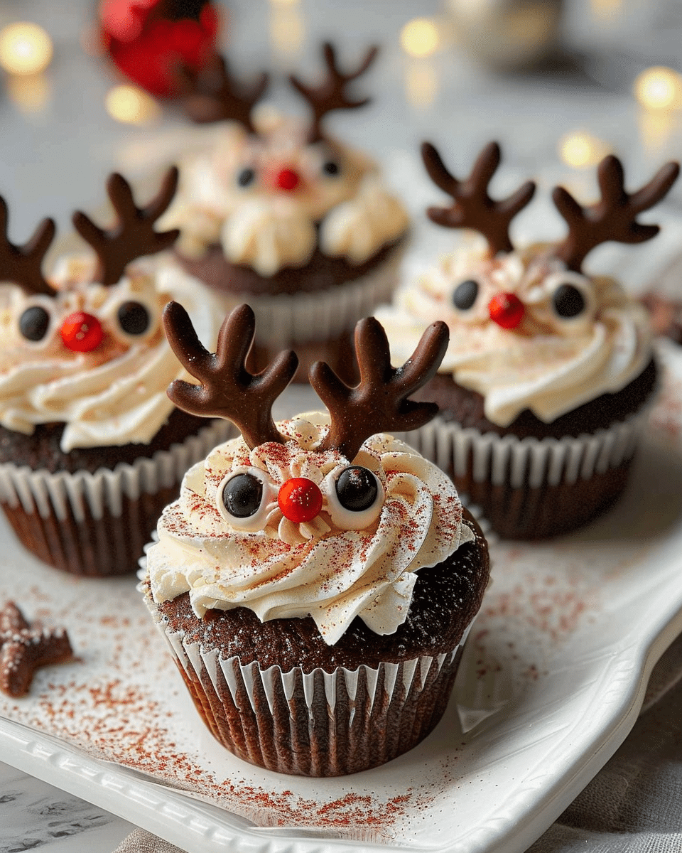 Easy Reindeer Cupcakes