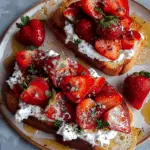 Roasted Strawberry Whipped Ricotta Toast
