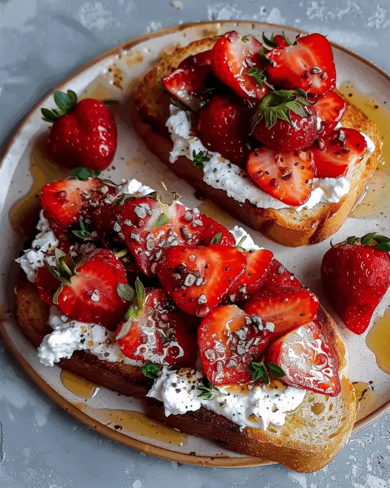 Roasted Strawberry Whipped Ricotta Toast