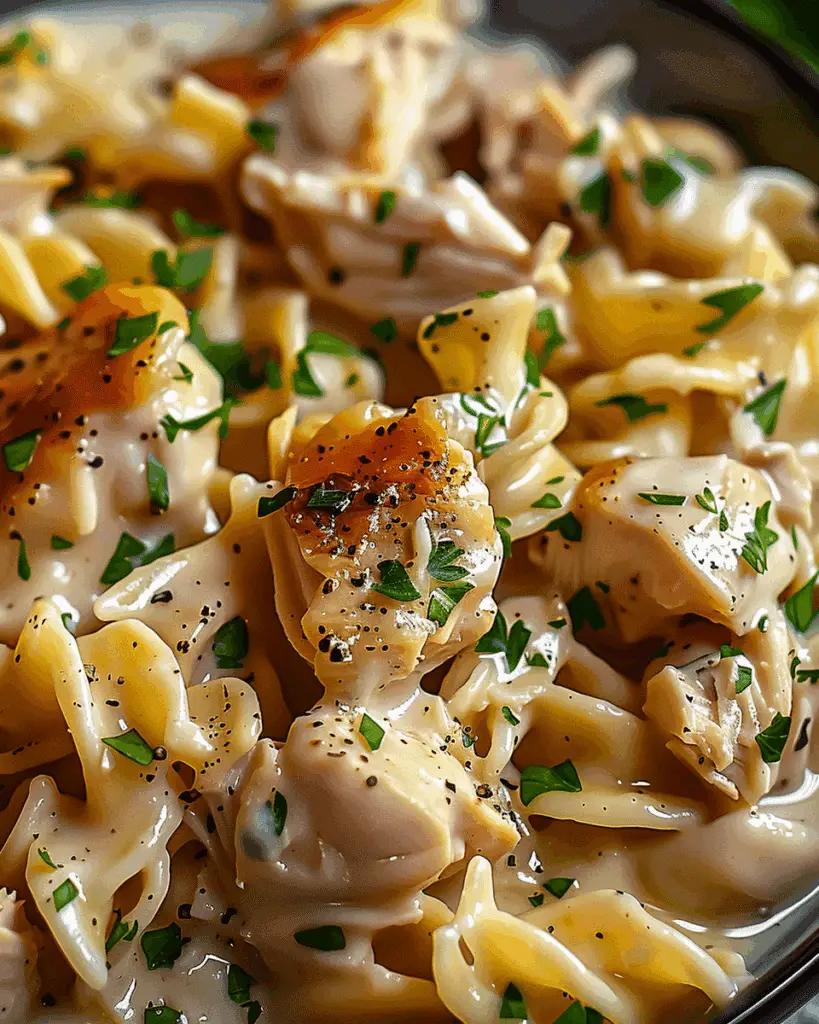 Comforting Chicken & Noodles Crock Pot