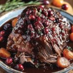 Fall-Apart Balsamic Beef with Cranberry Glaze