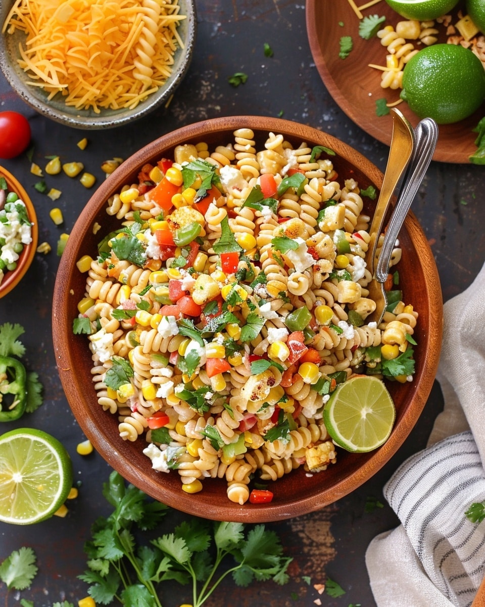 Mexican street corn pasta salad