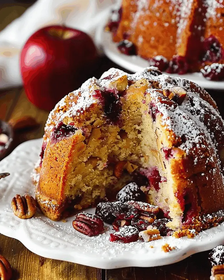 Cranberry Apple Pecan Bundt Cake