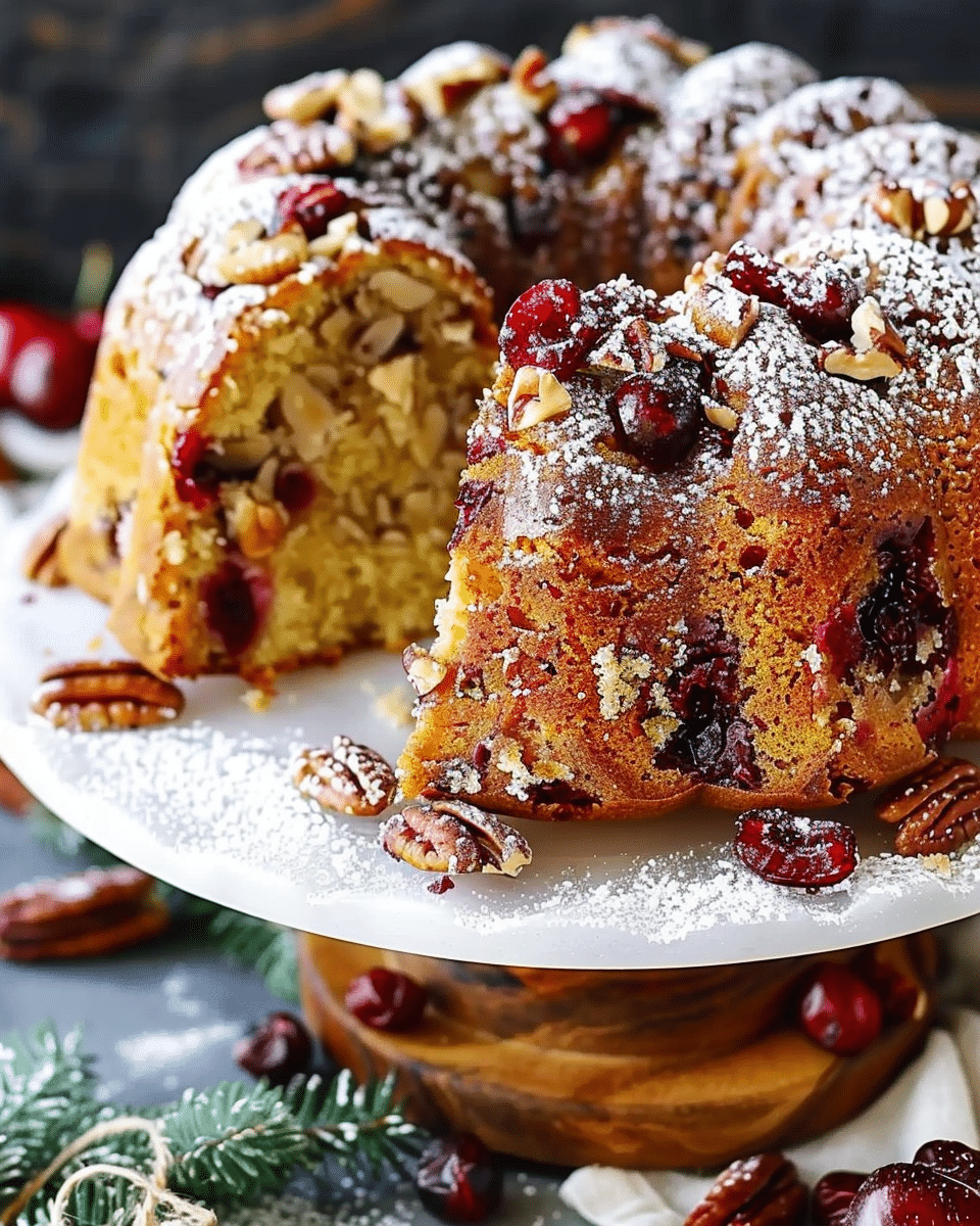 Cranberry Apple Pecan Bundt Cake