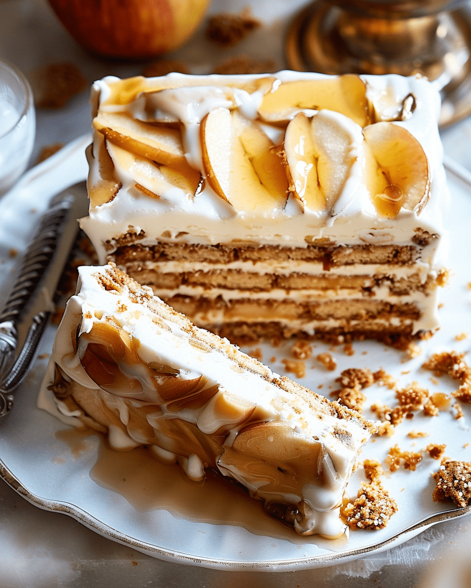 Gingersnap Apple Icebox Cake