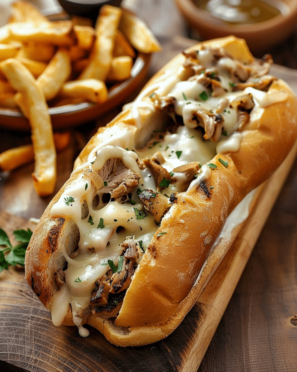 Ultimate Chicken Cheese Steak Sandwiches