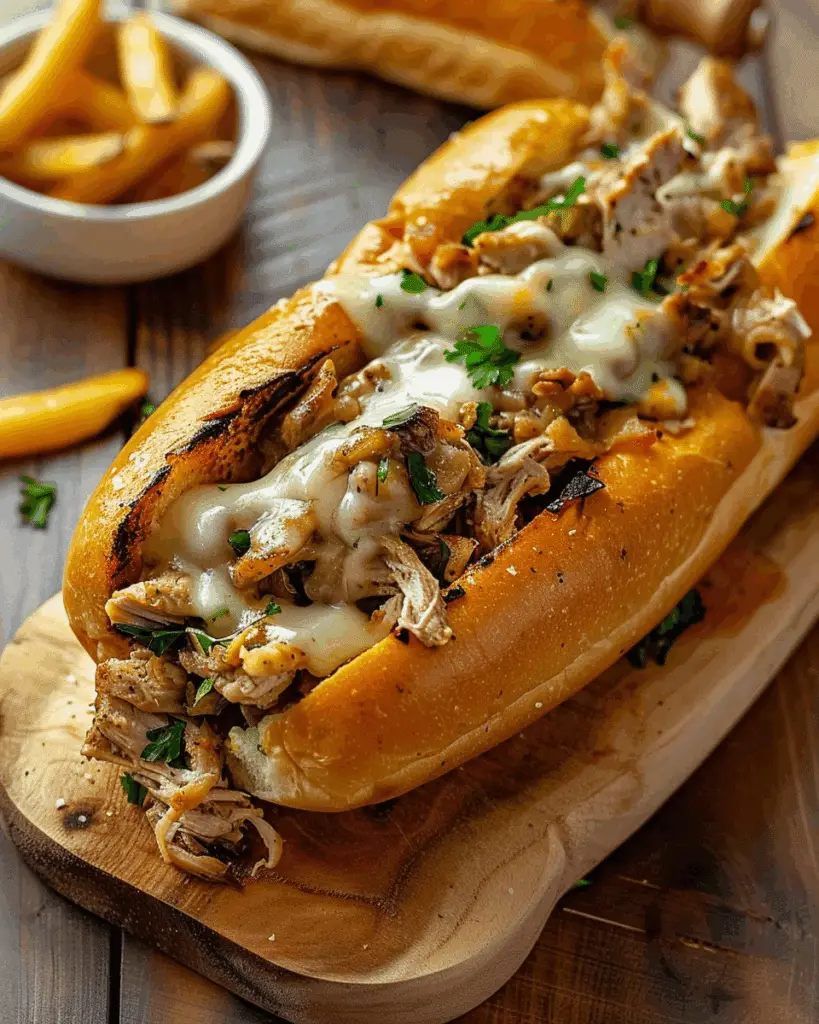Ultimate Chicken Cheese Steak Sandwiches