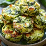 Spinach Zucchini Feta Bites