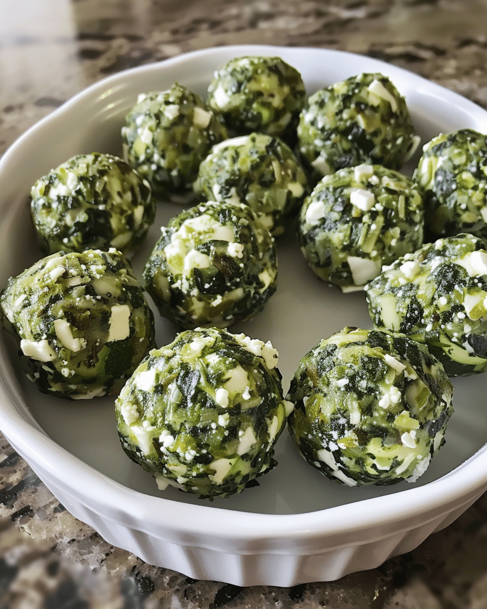 Spinach Zucchini Feta Bites