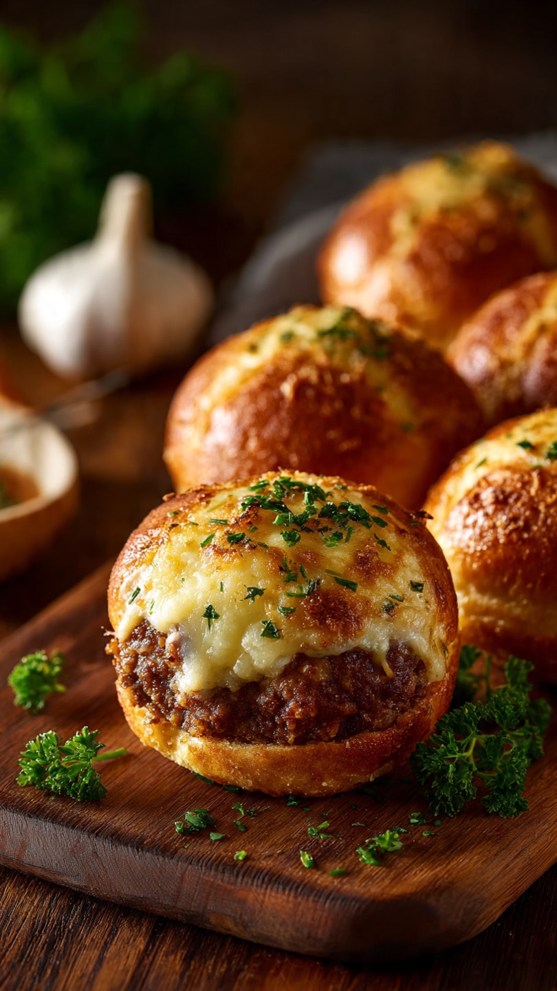 Garlic Parmesan Cheeseburger Apetizzer