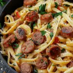 Creamy Cajun Sausage Pasta