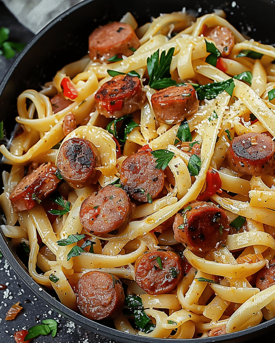Creamy Cajun Sausage Pasta