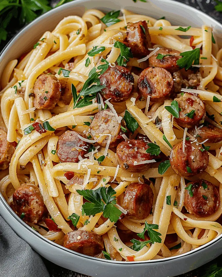 Creamy Cajun Sausage Pasta