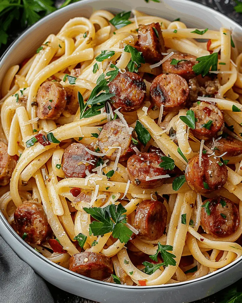 Creamy Cajun Sausage Pasta