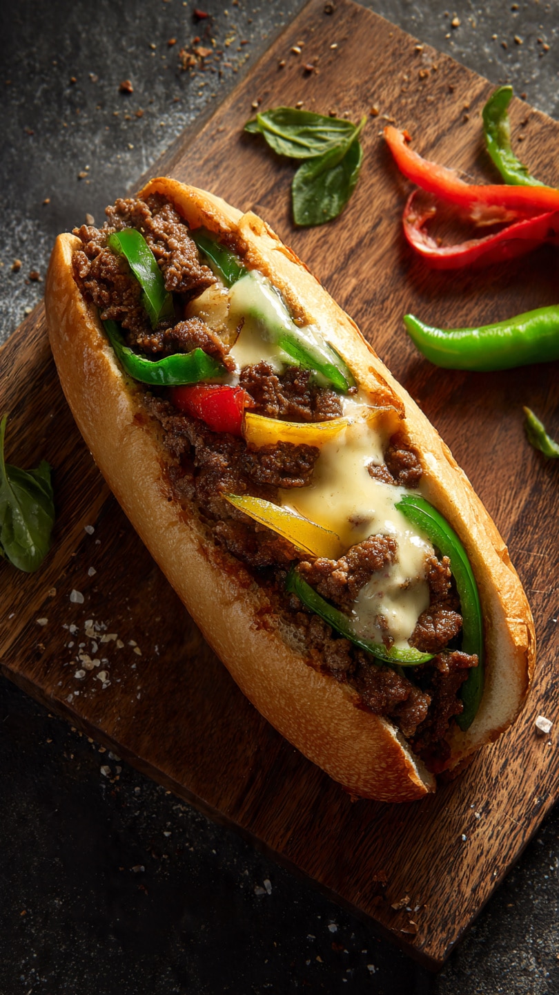 Ground Beef Philly Cheesesteaks