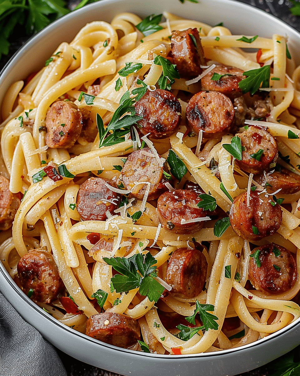 Creamy Cajun Sausage Pasta