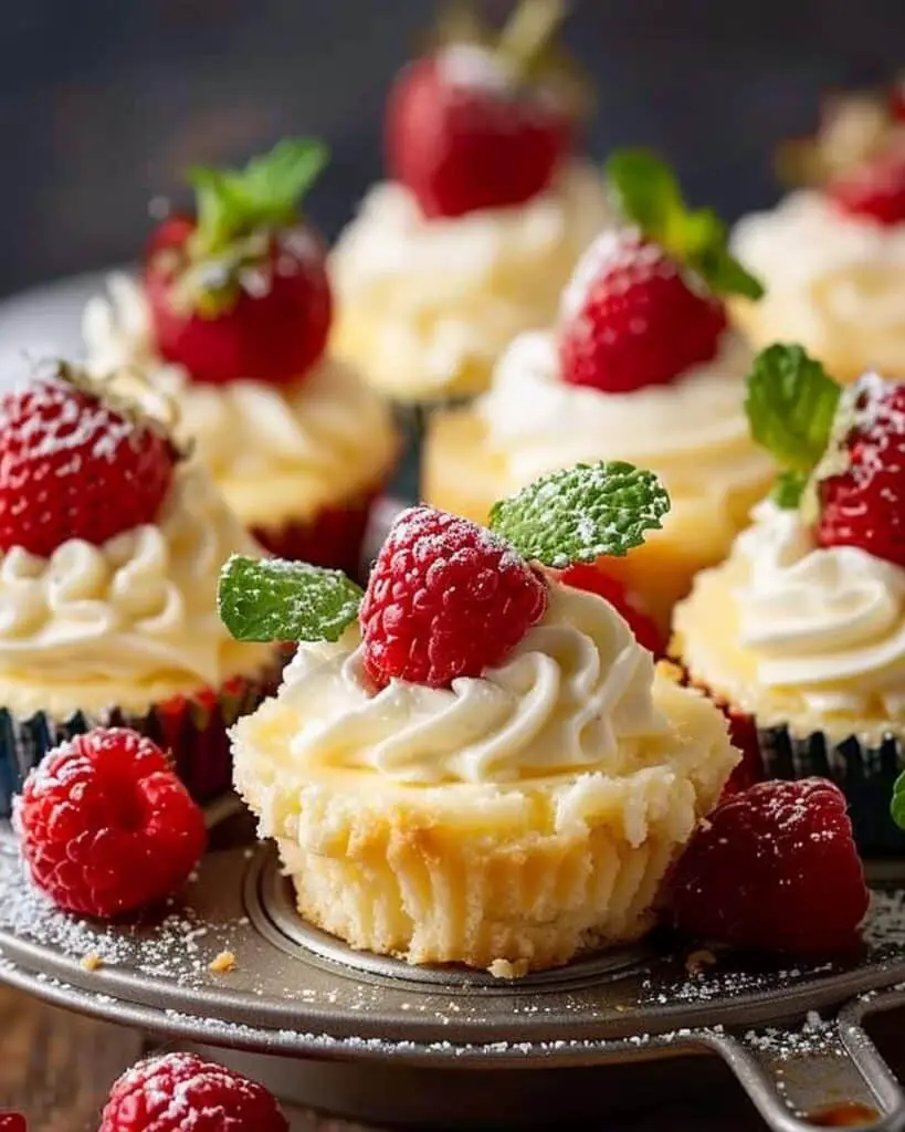 Mini Cheesecakes Made in a Muffin Tin