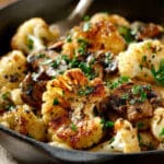 Garlic Cauliflower Mushroom Skillet