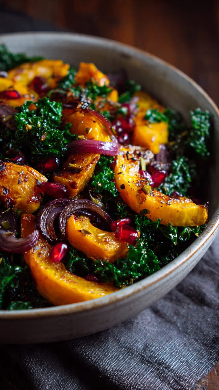 Maple-Roasted Squash & Kale Salad