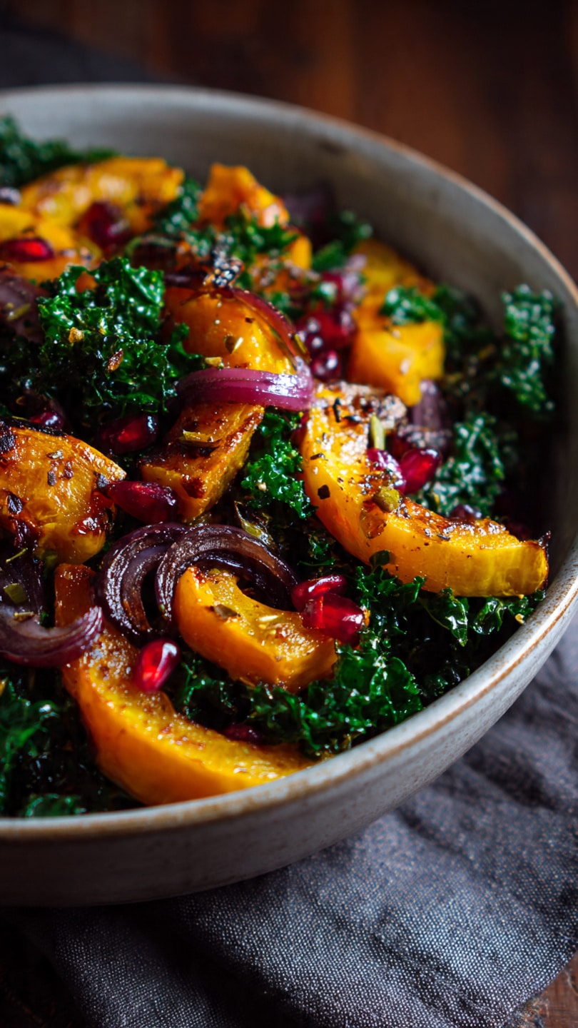 Maple-Roasted Squash & Kale Salad