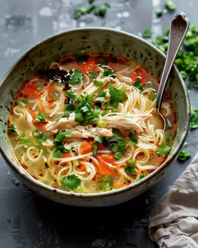 Classic Ginger Garlic Chicken Noodle Soup