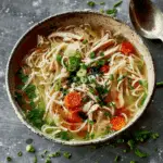 Classic Ginger Garlic Chicken Noodle Soup