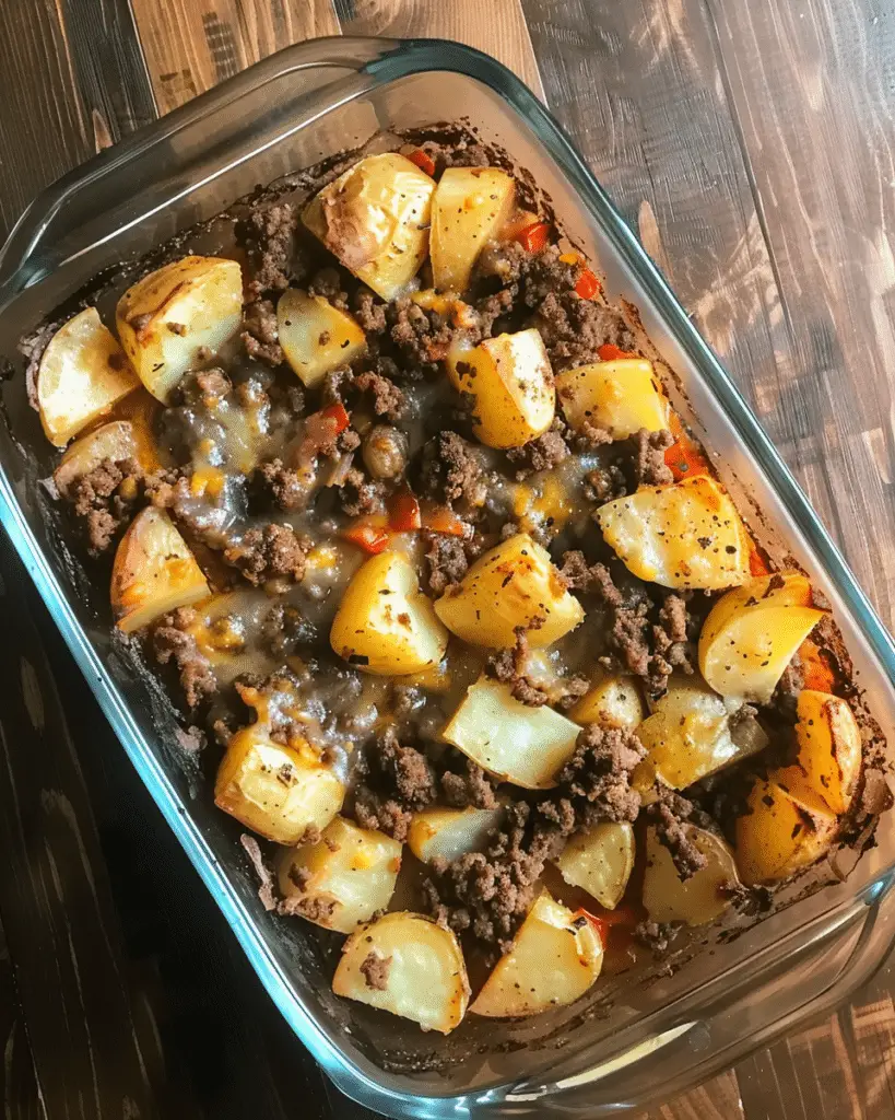 Ground Beef and Potatoes Casserole | Easy Dinner