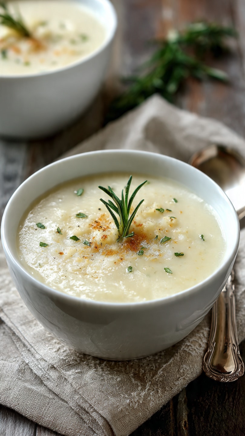 Cheddar Garlic Herb Potato Soup