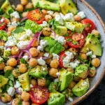 Chickpea Feta Avocado Salad