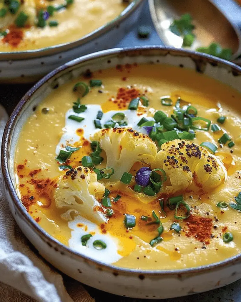 Thai Coconut Curried Cauliflower Soup