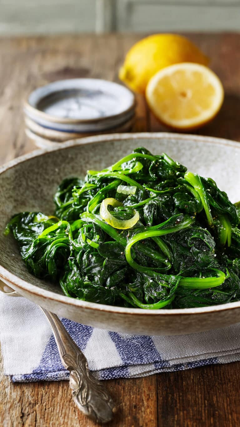 Simple and Flavorful Sautéed Baby Spinach