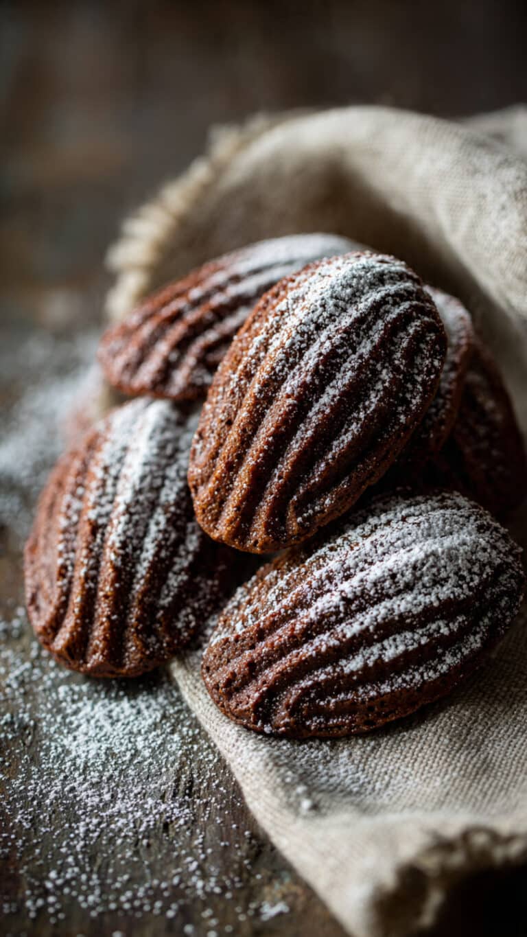 Chocolate Peppermint Madeleines