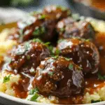 Slow Cooker Salisbury Steak Meatballs