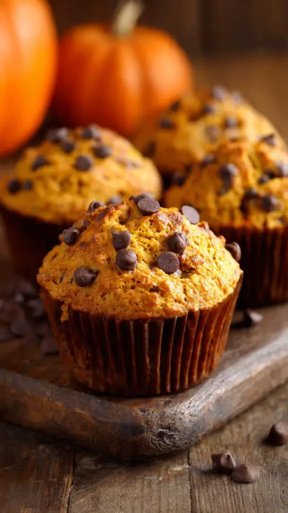 Pumpkin Chocolate Chip Muffins